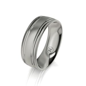 Men's titanium wedding ring