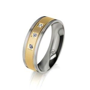 Men's titanium wedding ring